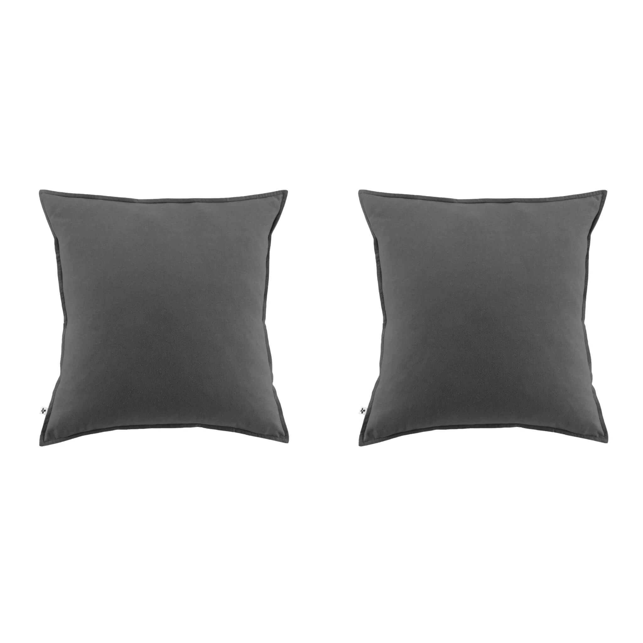 Lot De 2 Taies D'oreiller Flanelle Anthracite 3 Lot De 2 Taies D'oreiller Flanelle Anthracite
