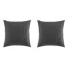 Lot De 2 Taies D'oreiller Brodées Plis Religieuses Anthracite 2 Lot De 2 Taies D'oreiller Brodées Plis Religieuses Anthracite -Terre de nuit boutique 2to agathe anthracite