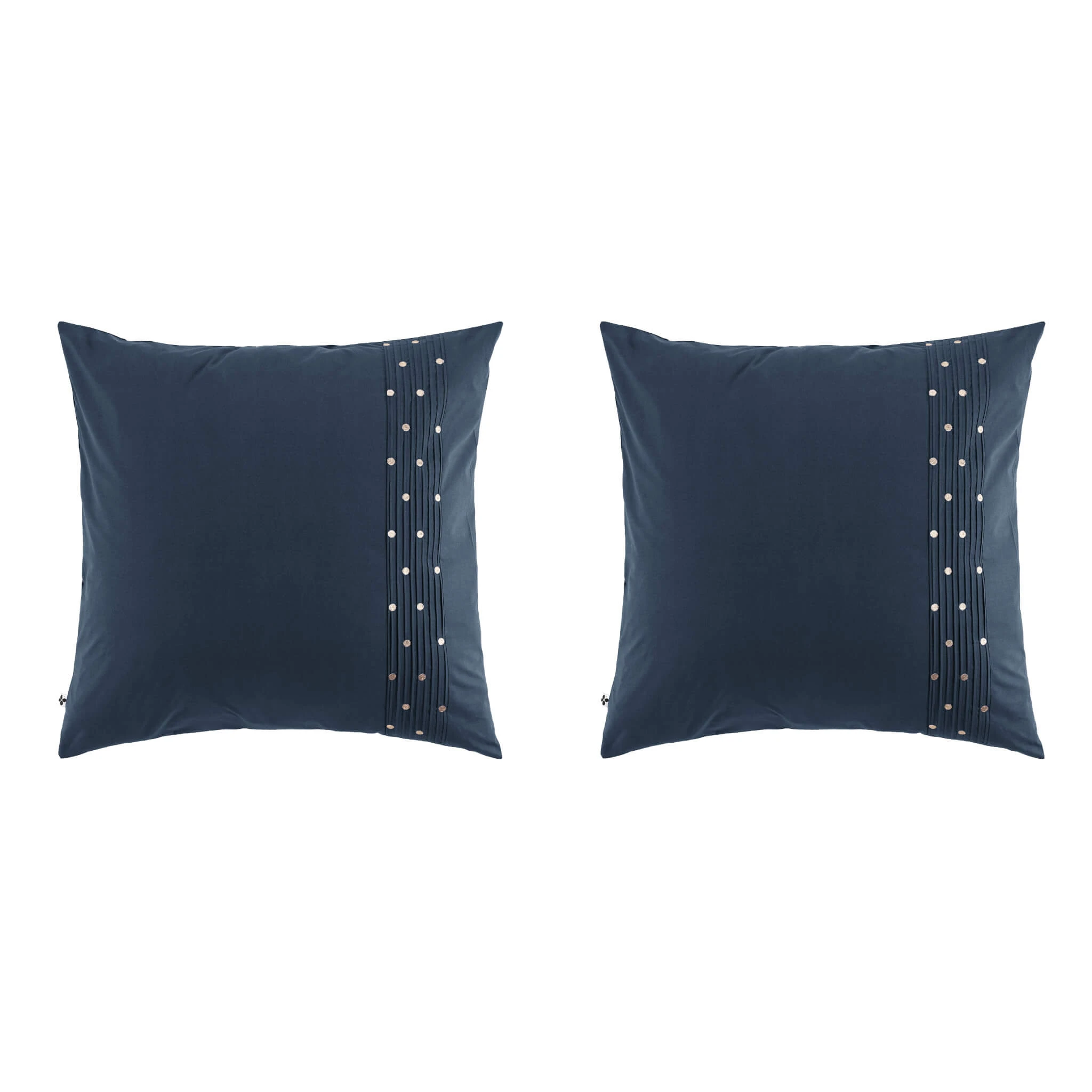 Lot De 2 Taies D'oreiller Brodées Plis Religieuses Marine 3 Lot De 2 Taies D'oreiller Brodées Plis Religieuses Marine