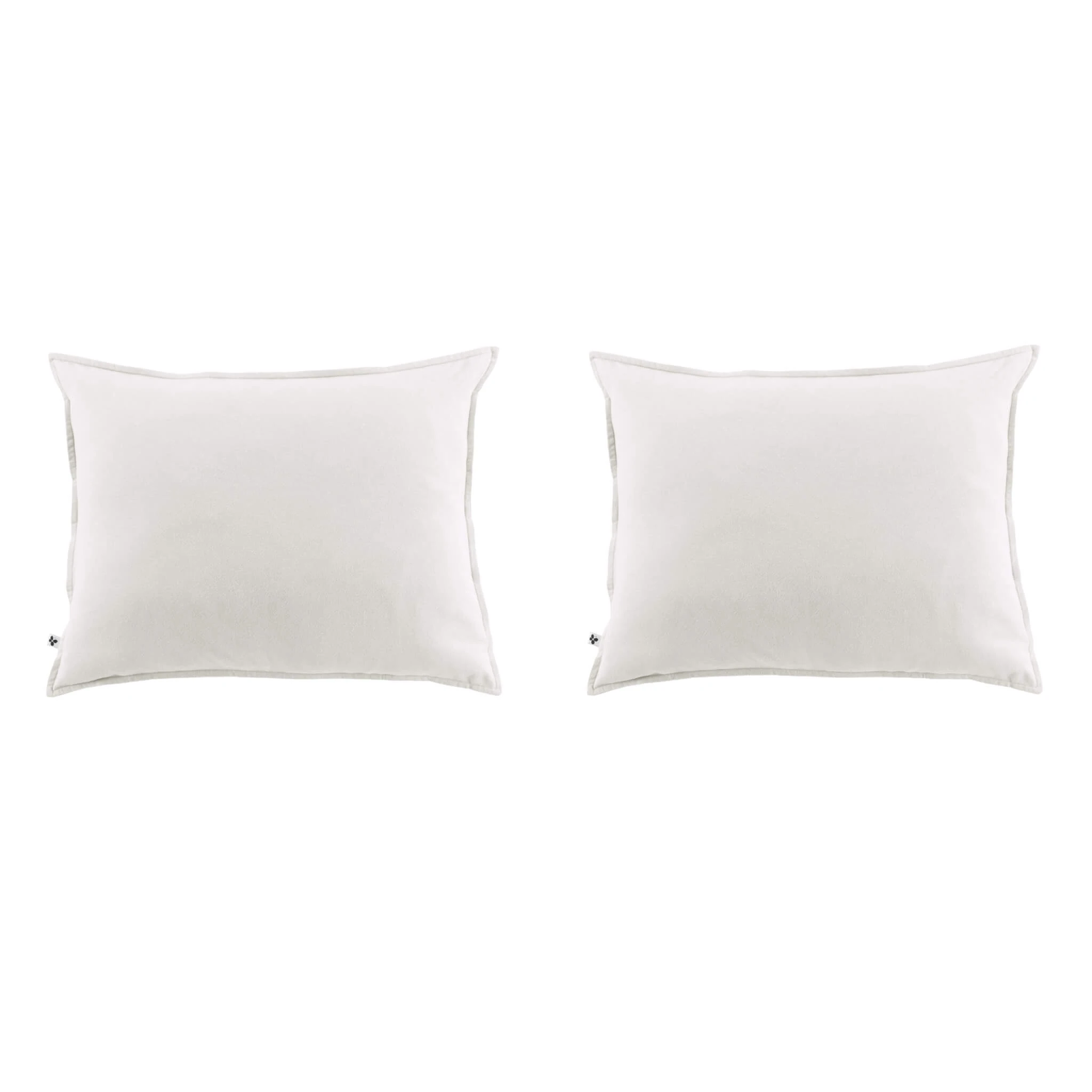Lot De 2 Taies D'oreiller Flanelle Blanc 4 Lot De 2 Taies D'oreiller Flanelle Blanc – Image 2