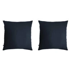Lot De 2 Taies D'oreillers Double Gaze De Coton Marine