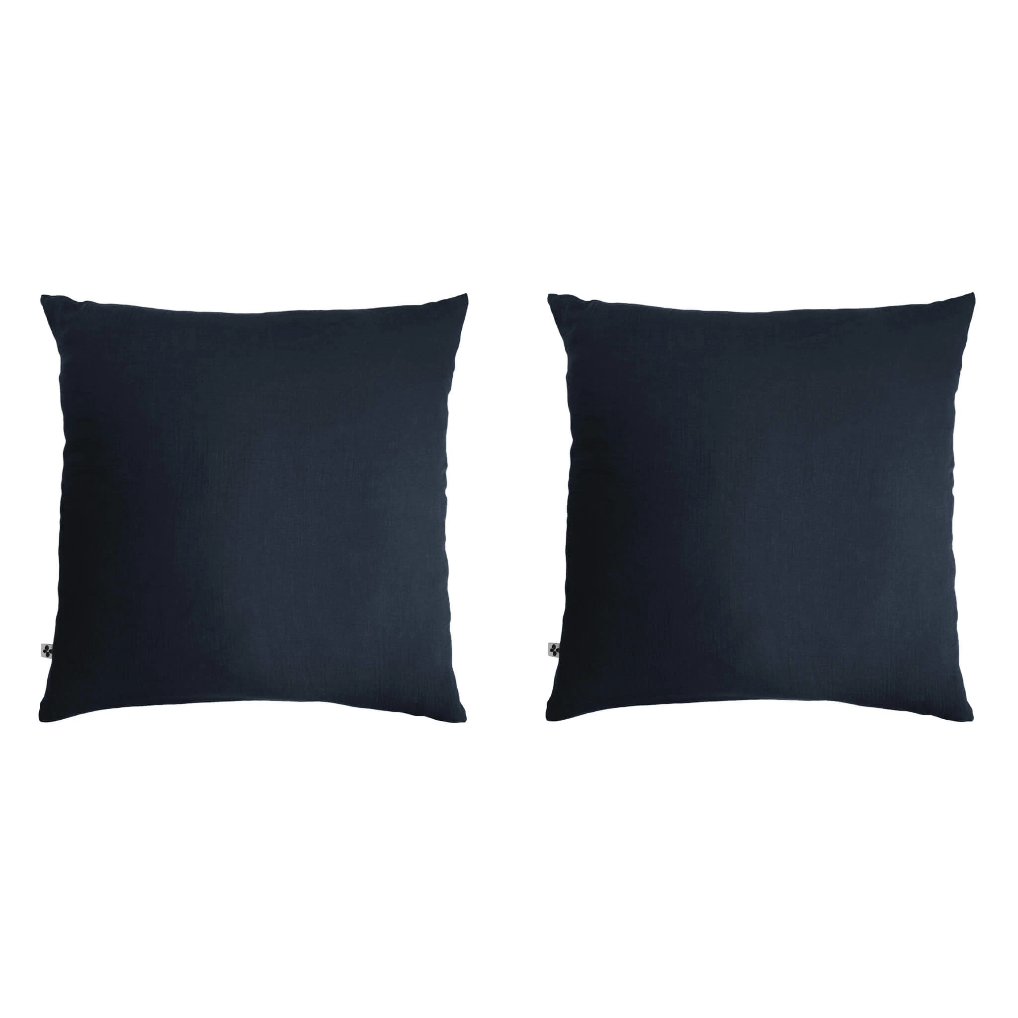 Lot De 2 Taies D'oreillers Double Gaze De Coton Marine 3 Lot De 2 Taies D'oreillers Double Gaze De Coton Marine