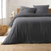 Parure De Lit Double Gaze De Coton Anthracite Angelia -Terre de nuit boutique angelia anthracite 1