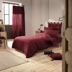 Housse De Couette Double Gaze De Coton Bordeaux 10 Housse De Couette Double Gaze De Coton Bordeaux -Terre de nuit boutique bordeaux ambiance 1 1