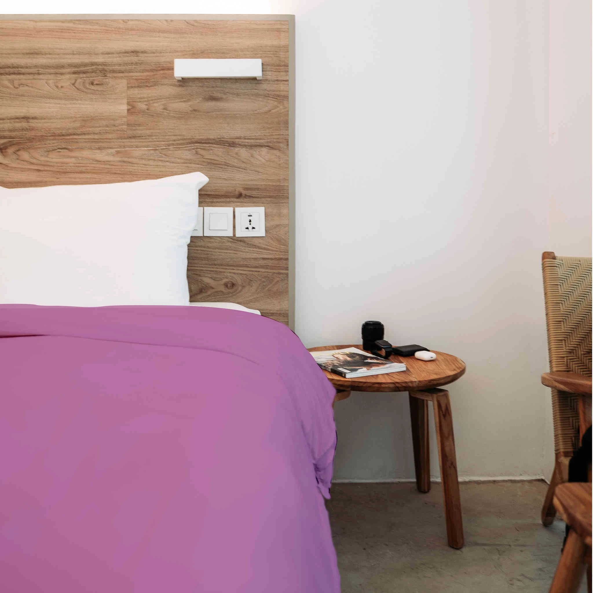 Housse De Couette 100% Coton Violine - Tradilinge 3 Housse De Couette 100% Coton Violine - Tradilinge