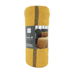 Couvre-lit Coton Jacquard Jakady Jaune -Terre de nuit boutique couvre lit jackady jaune 2