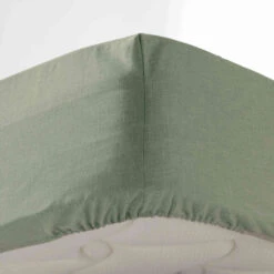 Drap Housse Polycoton Actually Kaki Bonnet 30 Cm -Terre de nuit boutique dh actually kaki zoom