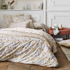 Drap Housse Percale Bel Amour Jaune Bonnet 40 Cm - Tradilinge -Terre de nuit boutique dh bel amour jaune ambiance 1