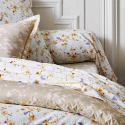 Drap Housse Percale Bel Amour Jaune Bonnet 30 Cm - Tradilinge -Terre de nuit boutique dh bel amour jaune zoom