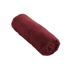 Drap Housse Double Gaze De Coton Bordeaux