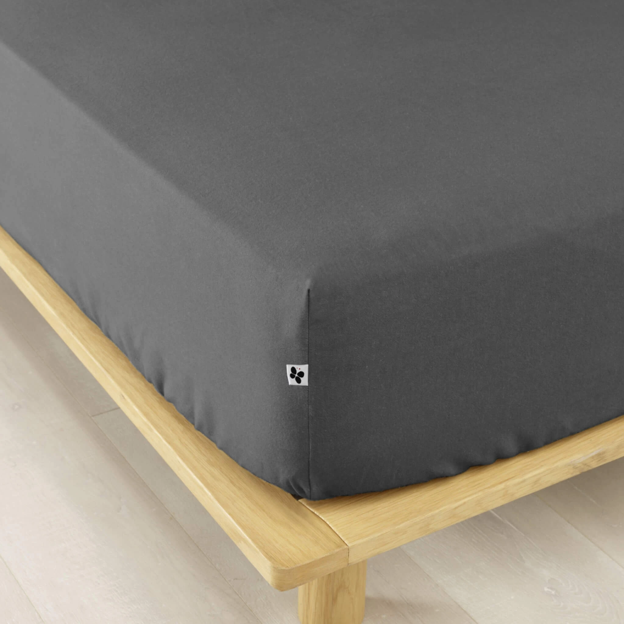 Drap Housse Flanelle Anthracite 4 Drap Housse Flanelle Anthracite – Image 2