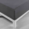 Drap Housse Coton Lavé Stonalia Anthracite Bonnet 30 Cm -Terre de nuit boutique dh stonalia anthracite 1