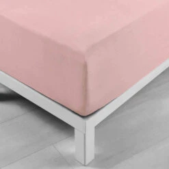 Drap Housse Coton Lavé Stonalia Rose Bonnet 30 Cm