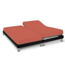 Drap Housse Orange Terracotta TPR Jersey Extensible