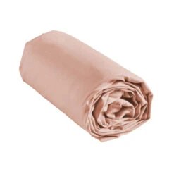 Drap Housse Coton Lavé Linette Rose 8 Drap Housse Coton Lavé Linette Rose -Terre de nuit boutique drap house linette rose roul fond blanc