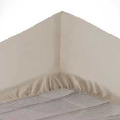 Drap Housse Biolina En Coton Biologique Bonnet 30 Cm -Terre de nuit boutique drap housse biolina taupe zoom