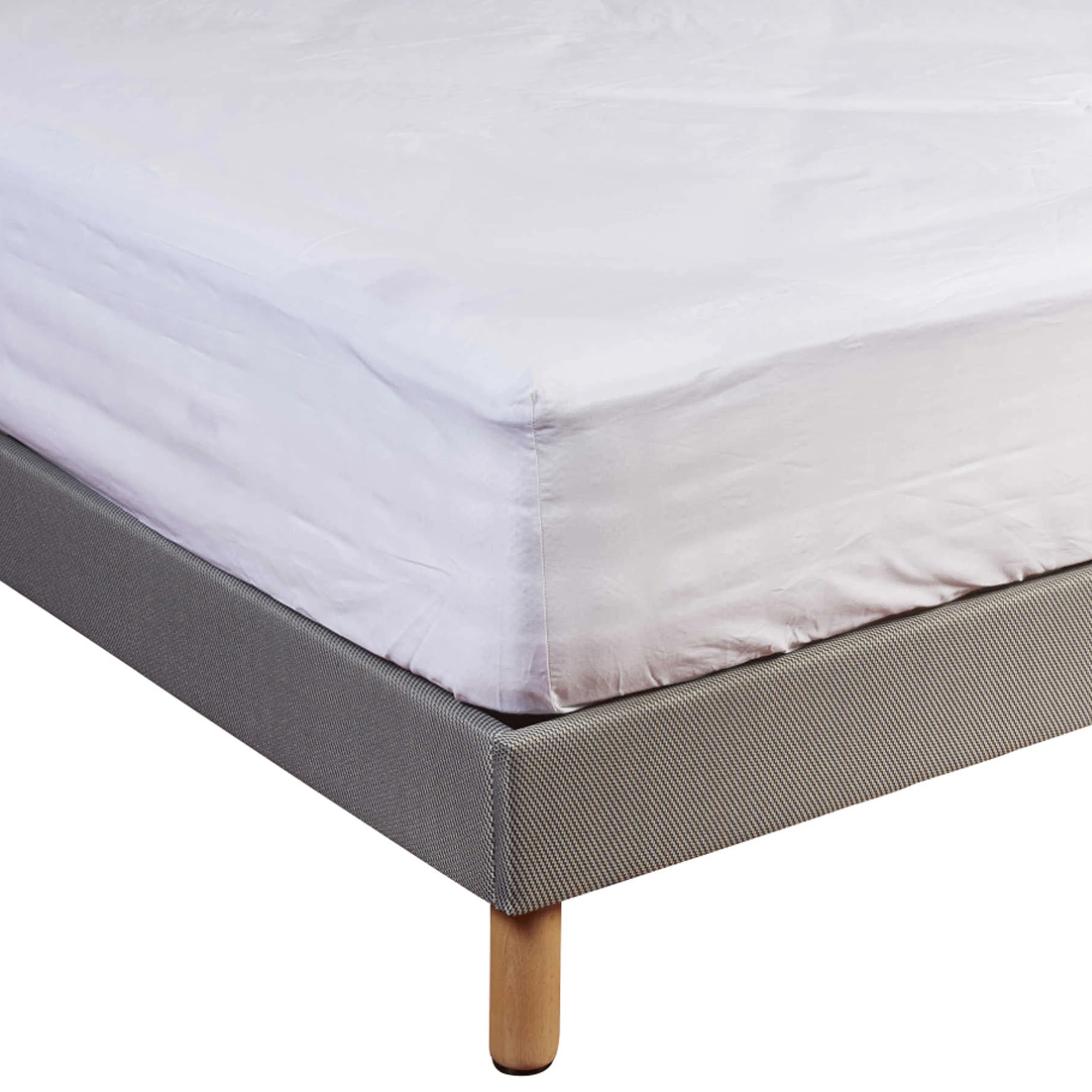 Drap Housse 100% Coton Blanc Bonnet 40 Cm 4 Drap Housse 100% Coton Blanc Bonnet 40 Cm – Image 2