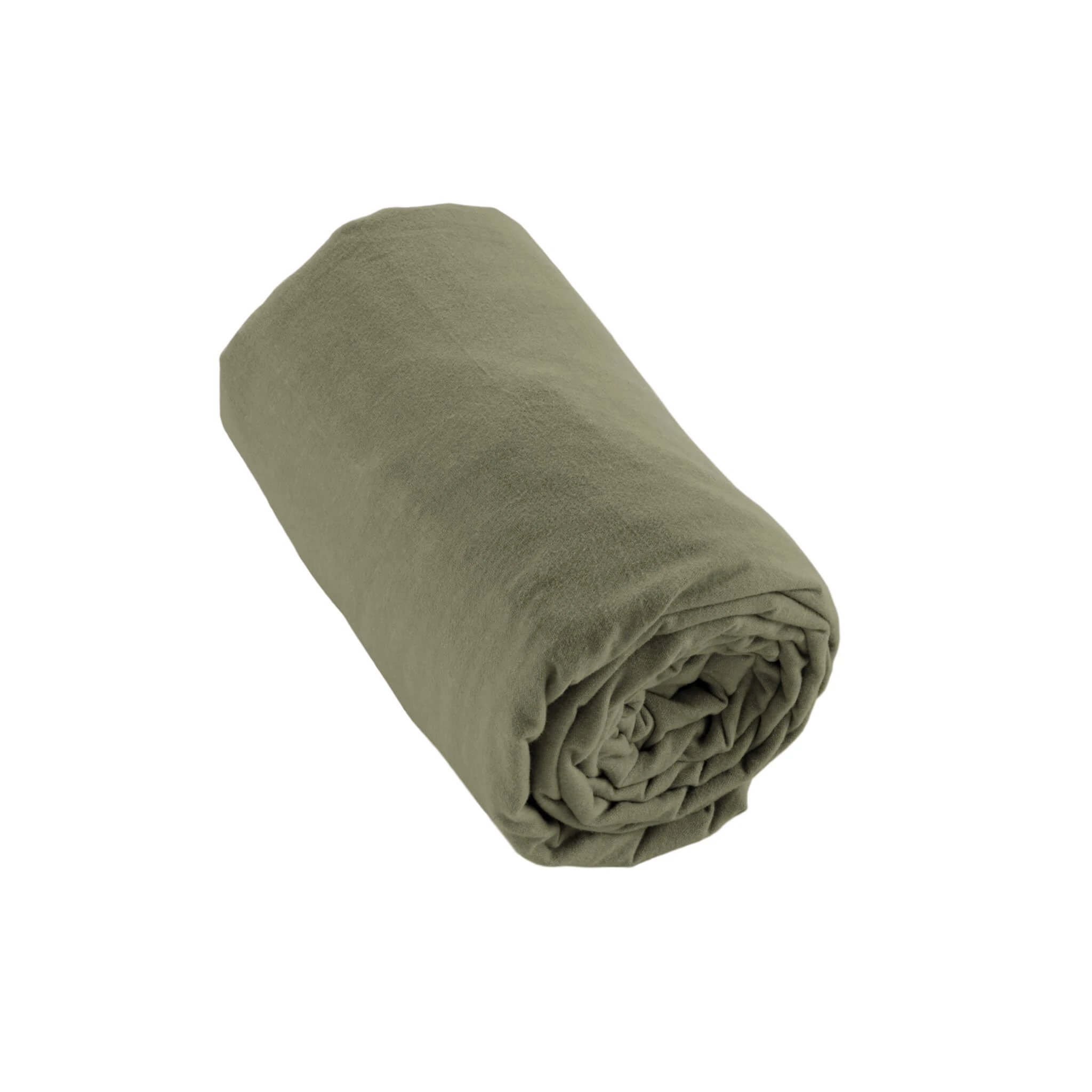 Drap Housse Flanelle Kaki 3 Drap Housse Flanelle Kaki
