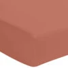 Drap Housse Terracotta 100% Coton Bonnet 40 Cm -Terre de nuit boutique drap housse coton terracotta bonnet 40 fond blanc 1