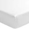 Drap Housse Blanc 100% Lin Bonnet 40 Cm