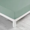 Drap Housse Coton Lavé Linette Sauge 1 Drap Housse Coton Lavé Linette Sauge -Terre de nuit boutique drap housse linette sauge zoom