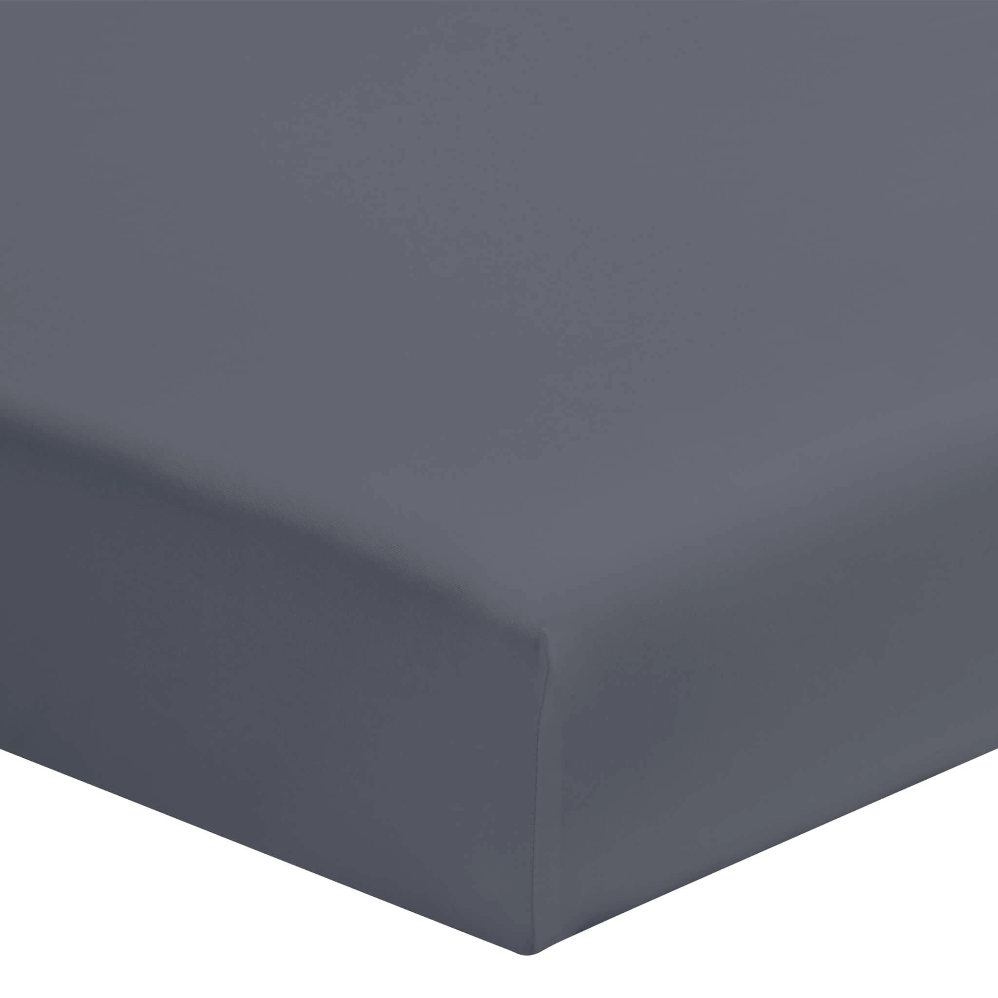 Drap Housse Percale Gris Ardoise Bonnet 30 Cm 3 Drap Housse Percale Gris Ardoise Bonnet 30 Cm