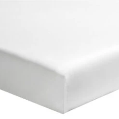 Drap Housse Blanc 100% Satin De Coton Bonnet 30 Cm