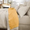 Drap Plat Lin Lavé 2 Drap Plat Lin Lavé -Terre de nuit boutique drap plat soline jaune fonce ambiance 2