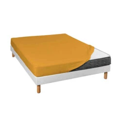 Lot De 2 Draps Housses Jersey Jaune Moutarde Bonnet 30 Cm 7 Lot De 2 Draps Housses Jersey Jaune Moutarde Bonnet 30 Cm -Terre de nuit boutique draphoussejaunefondblanc 1