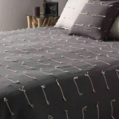 Couvre-lit Filéo Anthracite -Terre de nuit boutique fileo ant 2 1