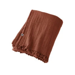 Devant -Terre de nuit boutique gaia plaid terracotta photoroom