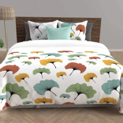 Parure De Lit Ginkgo Blanc