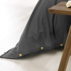 Housse De Couette Flanelle Anthracite -Terre de nuit boutique hc candice anthracite finition