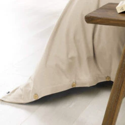Housse De Couette Flanelle Beige -Terre de nuit boutique hc candice beige finition