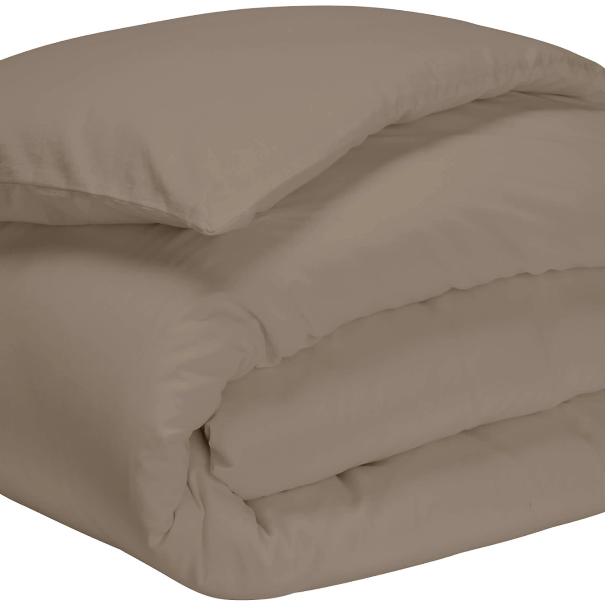 Housse De Couette Taupe 100% Coton Biologique 4 Housse De Couette Taupe 100% Coton Biologique – Image 2
