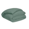 Housse De Couette Vert De Gris 100% Coton 1 Housse De Couette Vert De Gris 100% Coton -Terre de nuit boutique housse couette coton vert de gris fond blanc 1