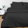 Housse De Couette Percale Anthracite -Terre de nuit boutique housse de couette anthracite percale