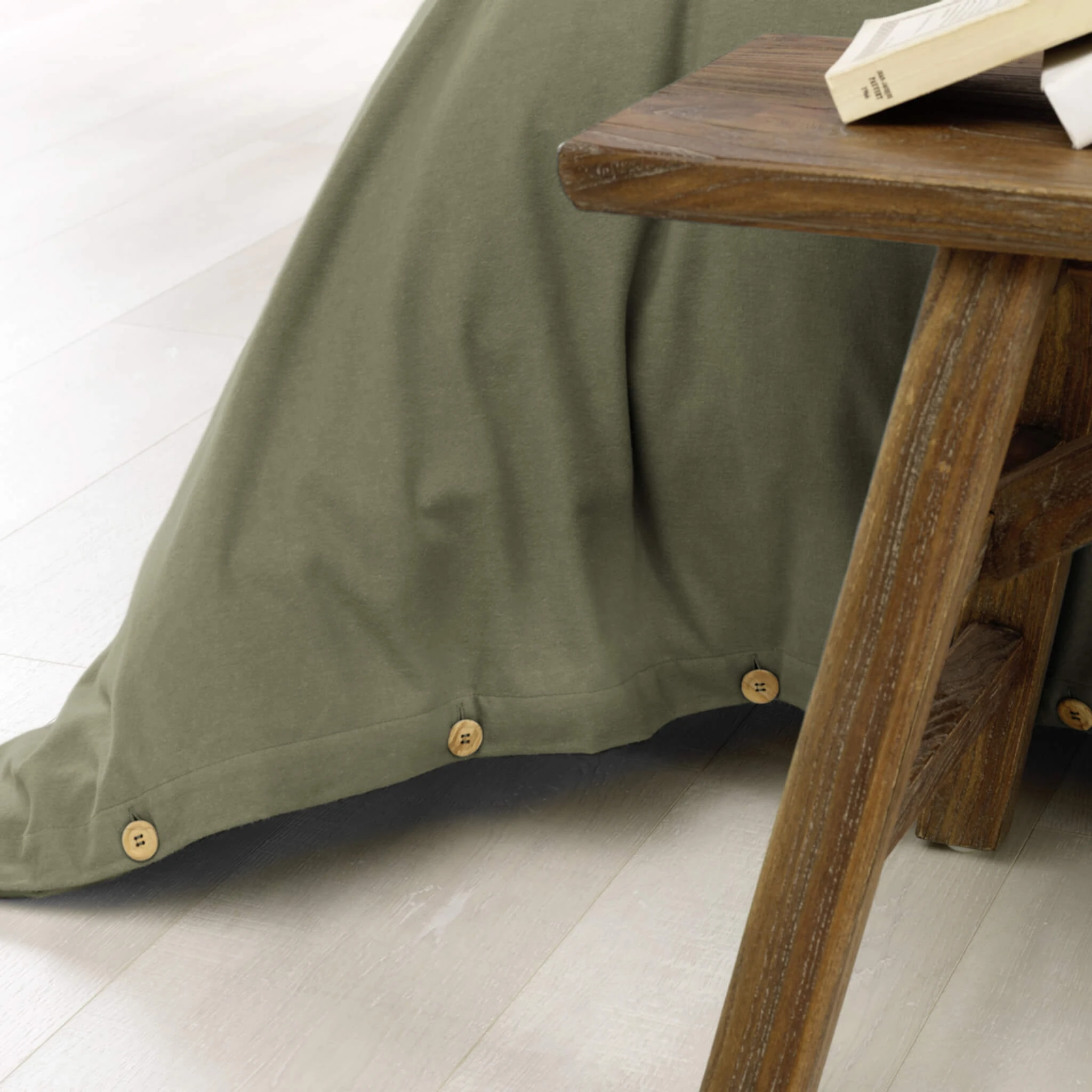 Housse De Couette Flanelle Kaki 4 Housse De Couette Flanelle Kaki – Image 2