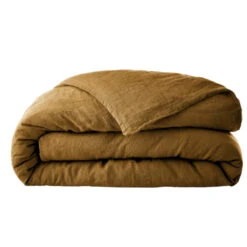 Housse De Couette Lin Lavé 17 Housse De Couette Lin Lavé -Terre de nuit boutique housse de couette soline marron fond blanc 2