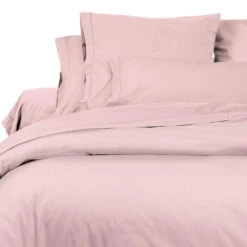 Lot De 2 Taies D'oreillers En Coton Percale Rose 7 Lot De 2 Taies D'oreillers En Coton Percale Rose -Terre de nuit boutique lot de 2 taies d oreillers en coton percale rose 50x75 cm