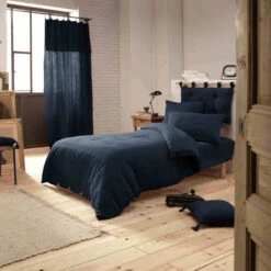 Housse De Couette Double Gaze De Coton Marine -Terre de nuit boutique marine ambiance 1