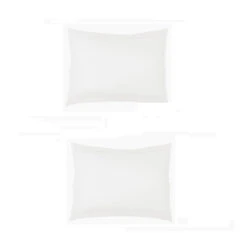 Lot De 2 Taies D'oreillers Blanches