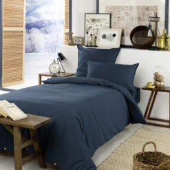 Housse De Couette Flanelle Marine 8 Housse De Couette Flanelle Marine -Terre de nuit boutique parure1 candice marine