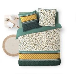 Parure De Lit Fleurine 9 Parure De Lit Fleurine -Terre de nuit boutique parure de lit fleurine vue dessus fond blanc