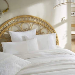 Taie D'oreiller 100% Coton Broderie Anglaise 23 Taie D'oreiller 100% Coton Broderie Anglaise -Terre de nuit boutique parure de lit jeanne coco zoom