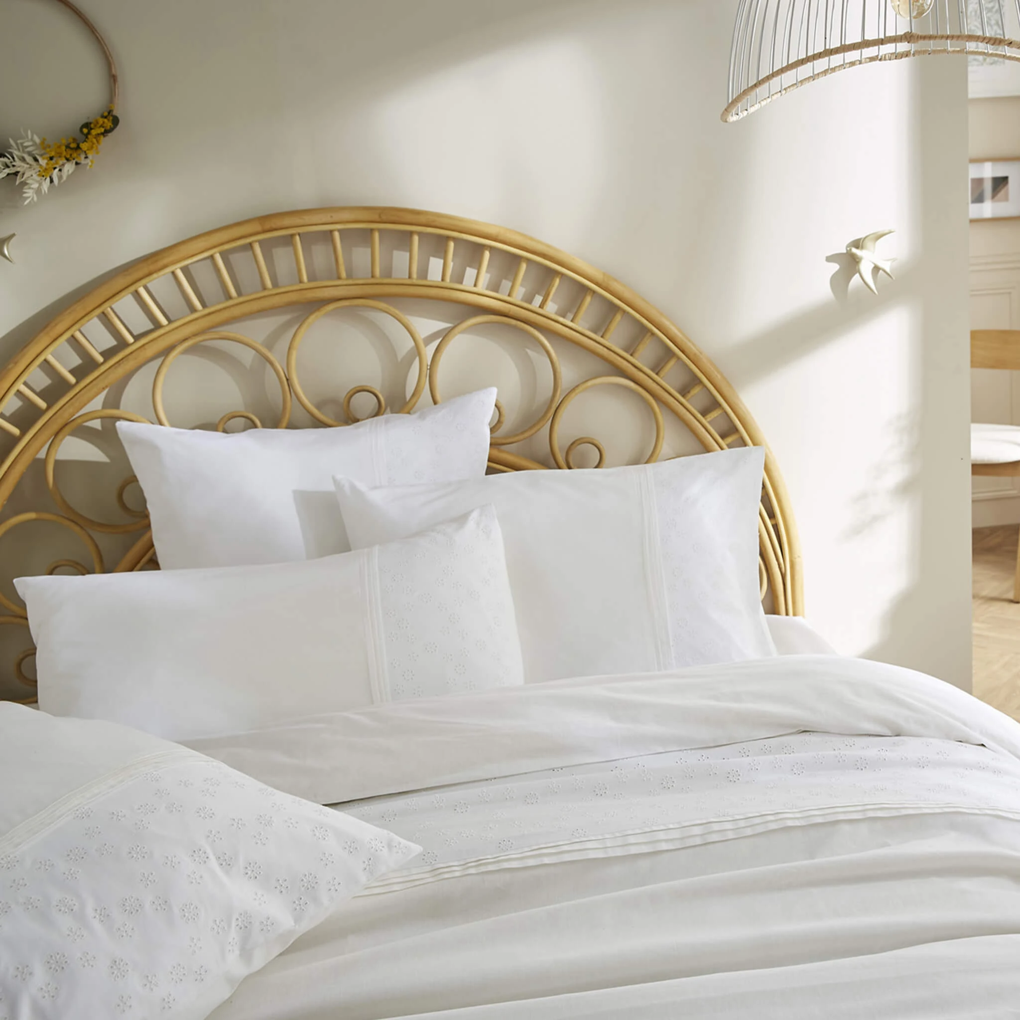 Taie D'oreiller 100% Coton Broderie Anglaise 12 Taie D'oreiller 100% Coton Broderie Anglaise – Image 10