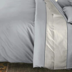 Parure De Lit Percale Sydney Cendre -Terre de nuit boutique parure de lit percale sidney cendre 2