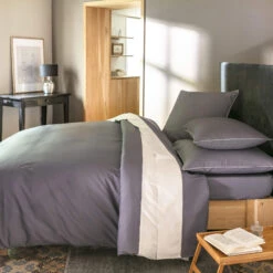 Parure De Lit Percale Sydney Gris