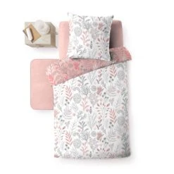 Parure De Lit Suzanne 20 Parure De Lit Suzanne -Terre de nuit boutique parure de lit suzanne rose 1 personne vue dessus fond blanc
