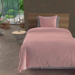 Parure De Lit Unie Bohème Rose -Terre de nuit boutique parure de lit unie boh me rose 1pers